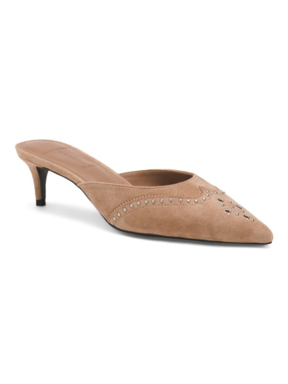 BLACK SUEDE STUDIO Suede Missy Western Heeled Mules